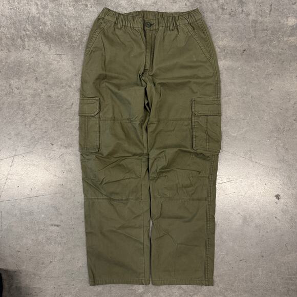 Vintage Y2K Brandon Thorne Green Army Cargo Wide Leg Flare Men's Pants XL - Picture 1 of 6